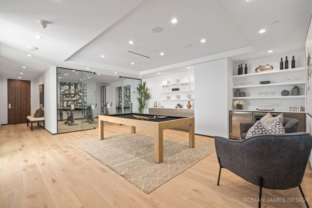 Angelo Modern Mansion Interiors with Pool Table