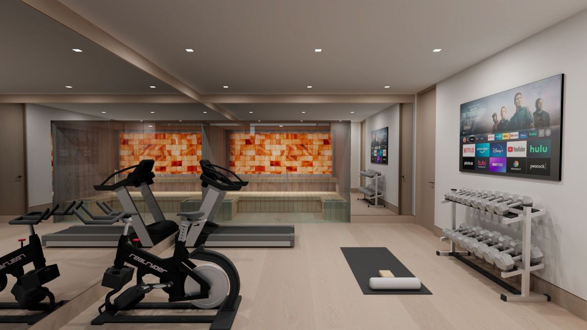 Rendering for Mansion at Beverly Drive in Beverly Hills, Gym Room
