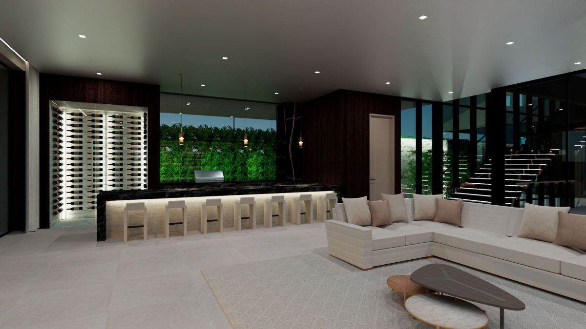 Rendering for Mansion at Beverly Drive in Beverly Hills, Living room