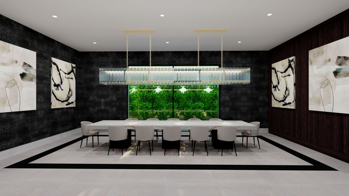 Rendering for Mansion at Beverly Drive in Beverly Hills, Dining room