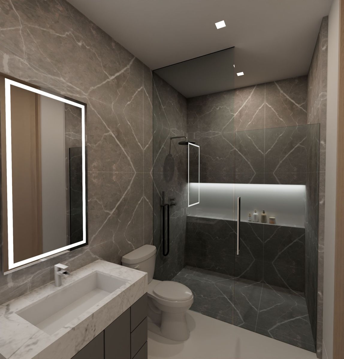 Rendering for Mansion at Beverly Drive in Beverly Hills, Bathroom