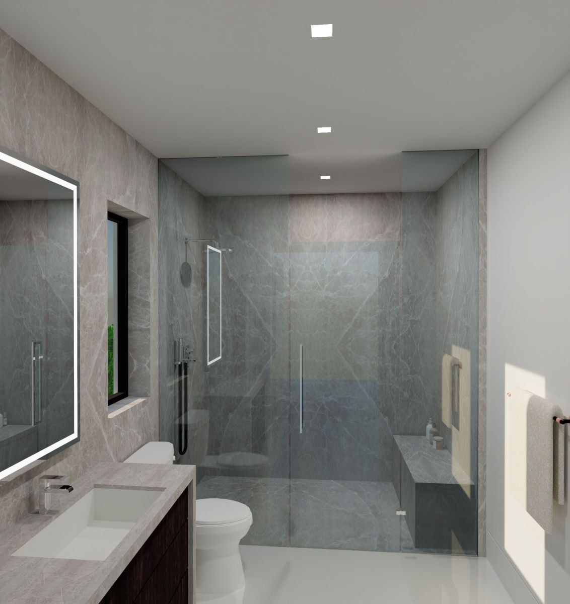 Rendering for Mansion at Beverly Drive in Beverly Hills, Bathroom