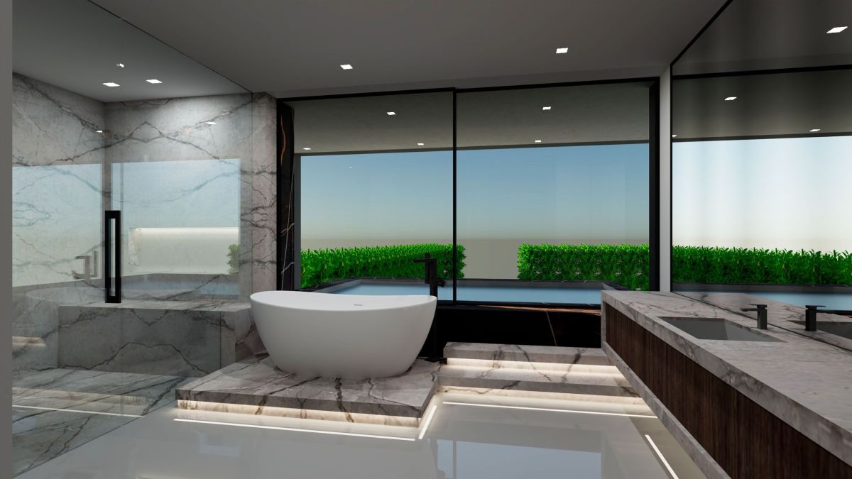 Rendering for Mansion at Beverly Drive in Beverly Hills, Bathroom