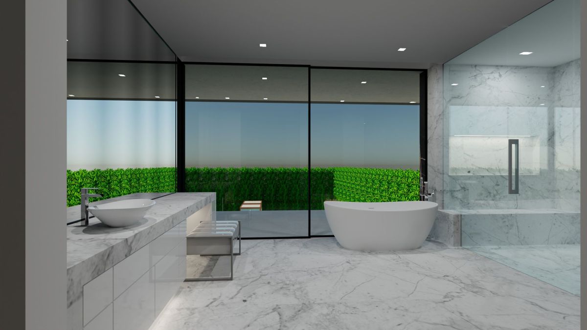 Rendering for Mansion at Beverly Drive in Beverly Hills, Bathroom