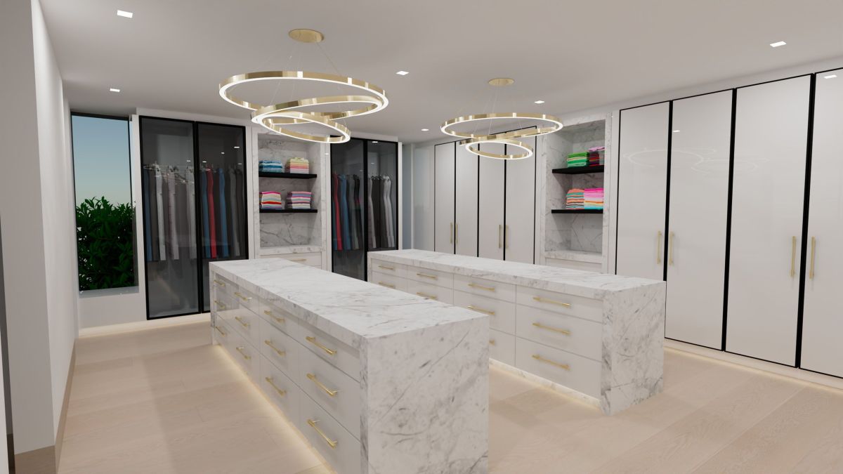 Rendering for Mansion at Beverly Drive in Beverly Hills, Walk-in Closet