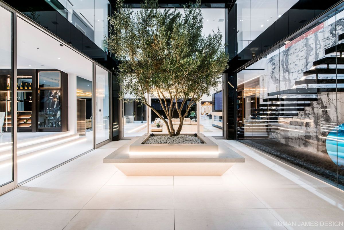Canon Drive Entrance with Glass Doors